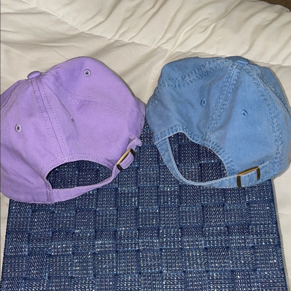 Life Is Good Cap Purple Butterfly and Blue Logo Hats with peace sign . - Picture 2 of 8